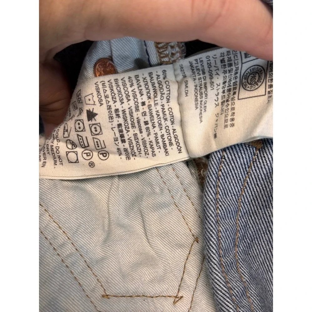Levis 501 Premium Denim Jeans Mens 29x30 Button Fly Straight Leg Big E
